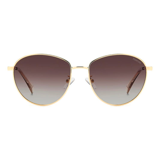 Polaroid Gold Stainless Steel Sunglasses
