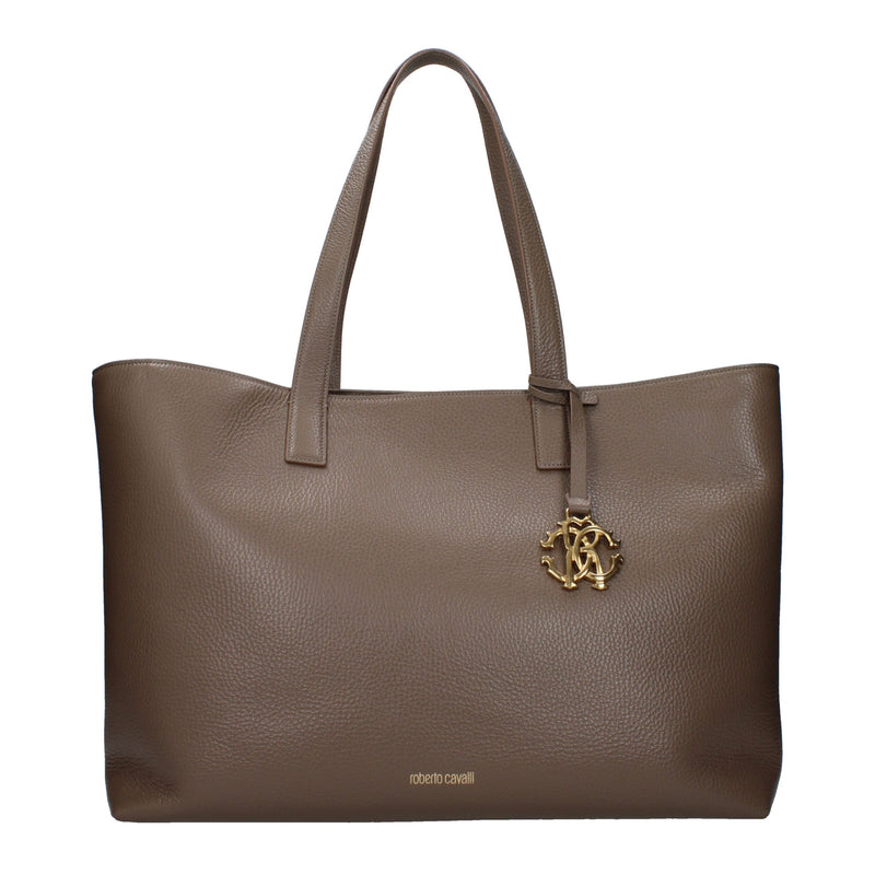 Roberto Cavalli Brown Leather Shoulder Bag