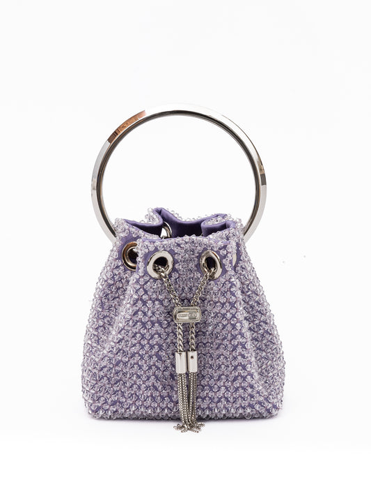 Jimmy Choo Light Purple Bon Bon Micro Crystals Bucket