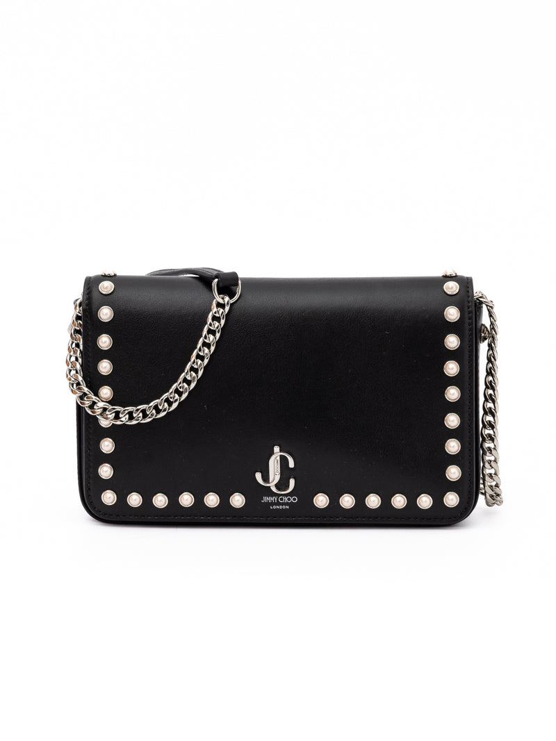 Jimmy Choo Black Leather Crossbody Bag