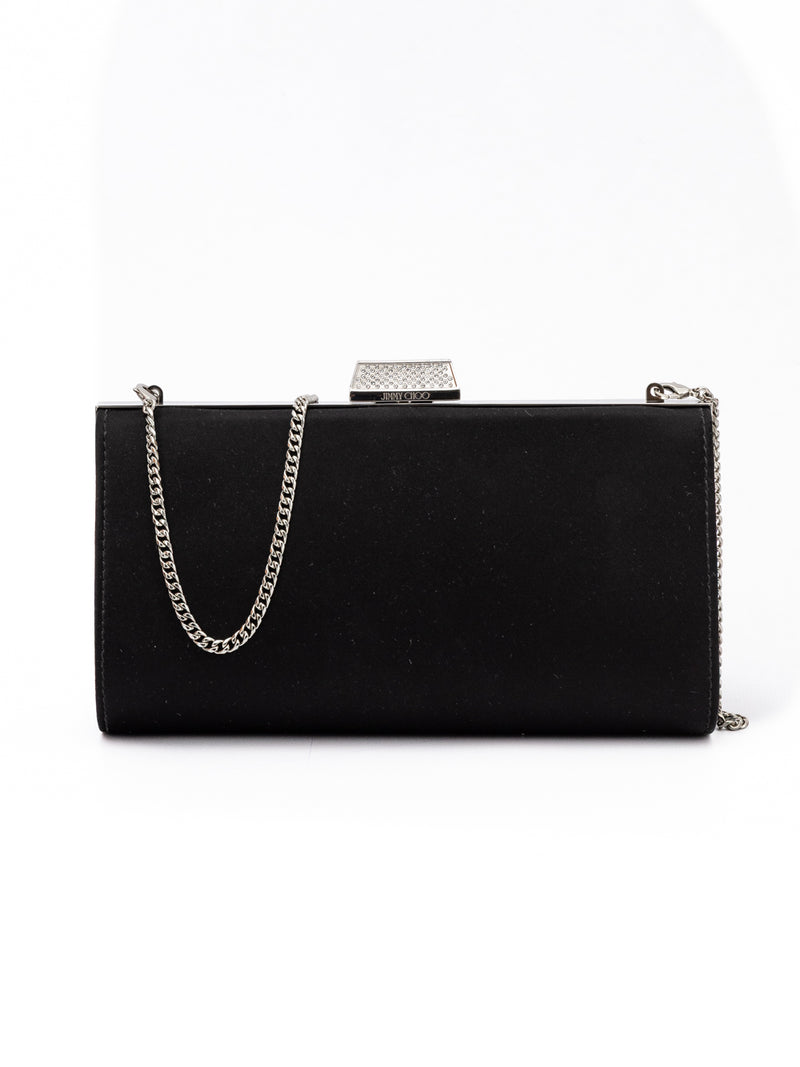 Jimmy Choo Black Satin Crossbody Bag