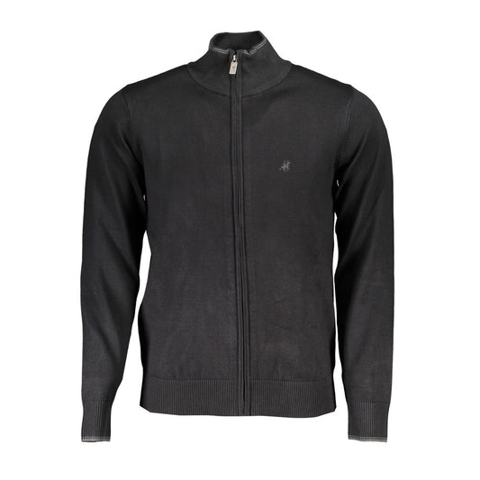U.S. Grand Black Viscose Men Cardigan