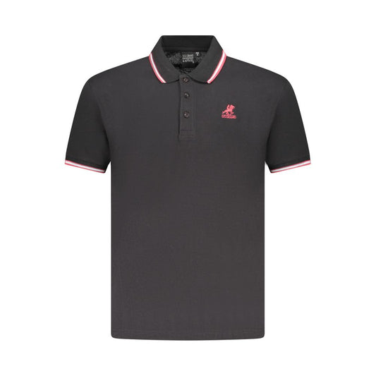 U.S. Grand Polo Black Cotton Mens Polo Shirt
