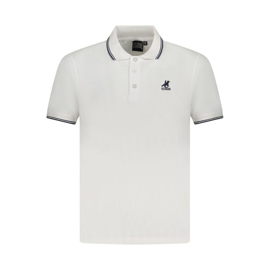 U.S. Grand Polo White Cotton Men Polo Shirt