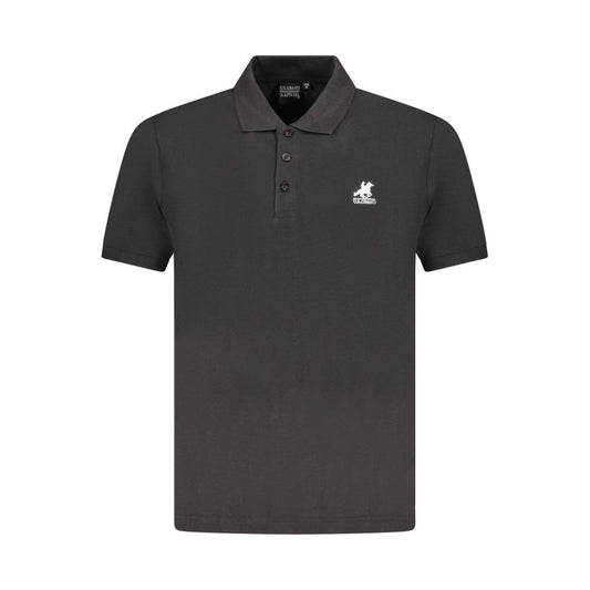 U.S. Grand Polo Black Cotton Mens Polo Shirt
