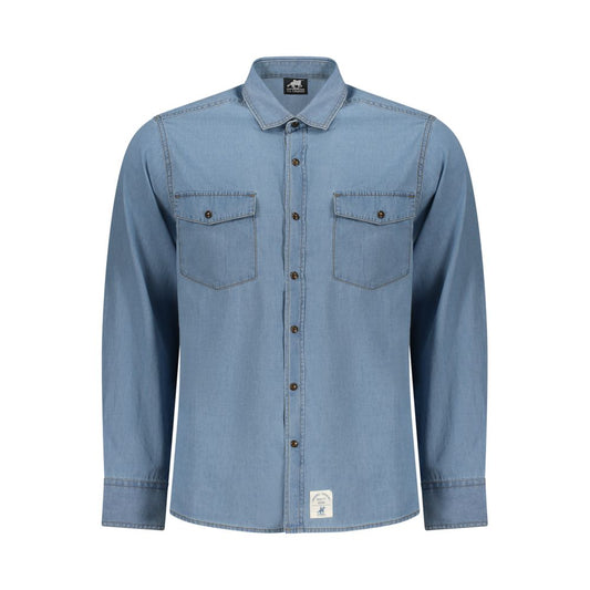 U.S. Grand Polo Azzurro Cotton Mens Shirt