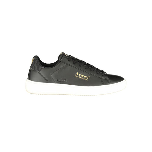 Avirex Black Polyurethane Men Sneaker