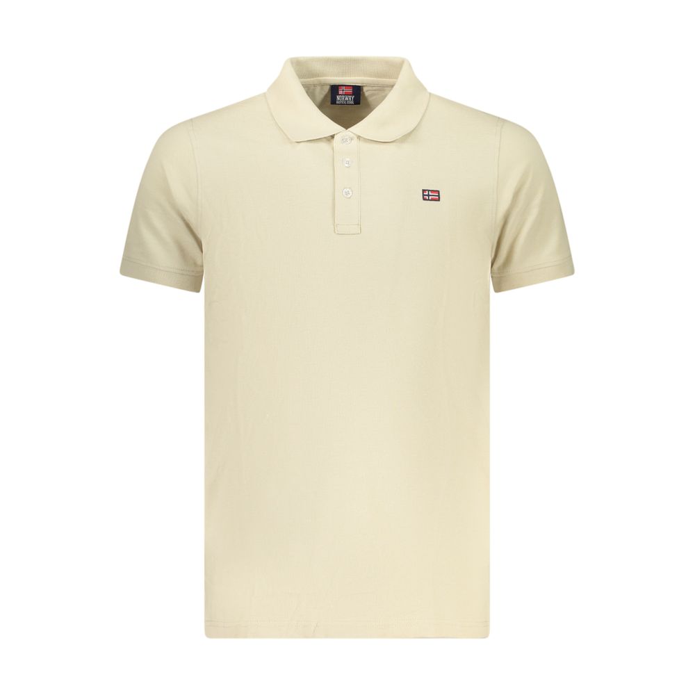 Norway 1963 Beige Cotton Men Polo Shirt