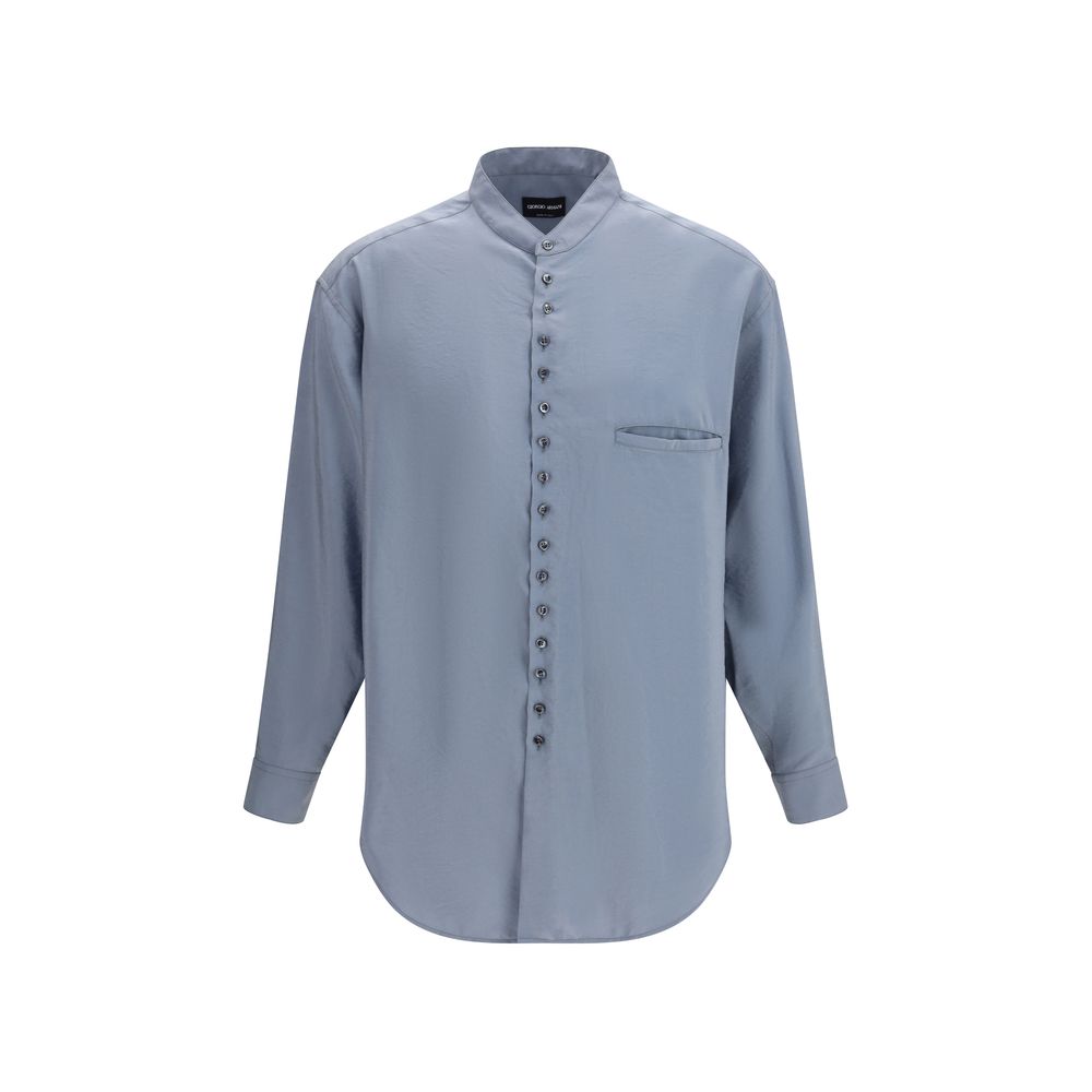 Giorgio Armani Gray Silk Shirt