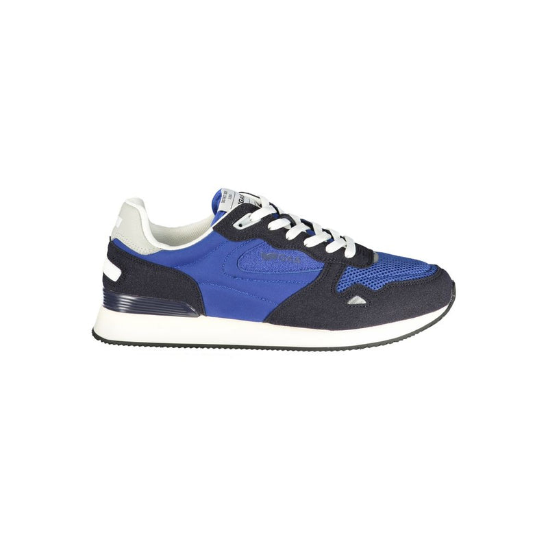 Gas Blue Polyester Men Sneaker