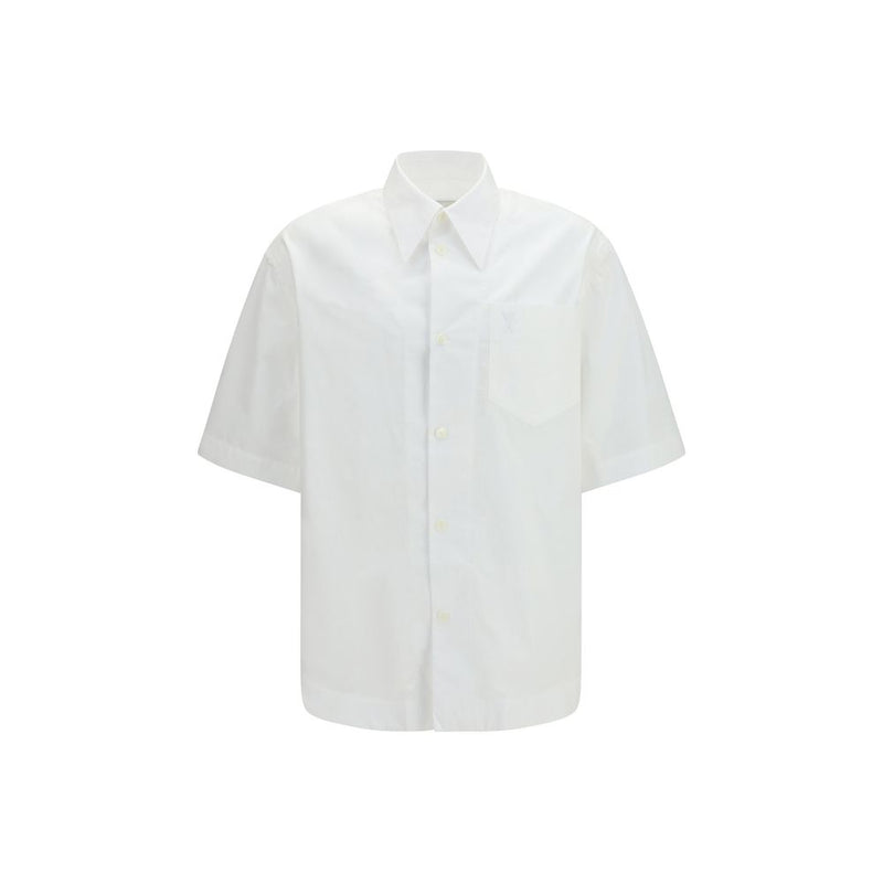 Ami Paris White Cotton Shortsleeve Shirt