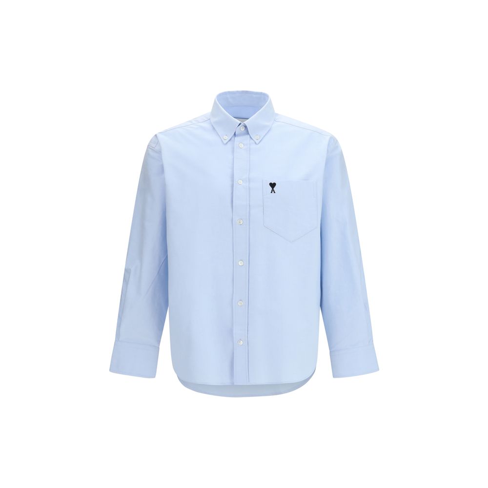 Ami Paris Blue Cotton Shirt