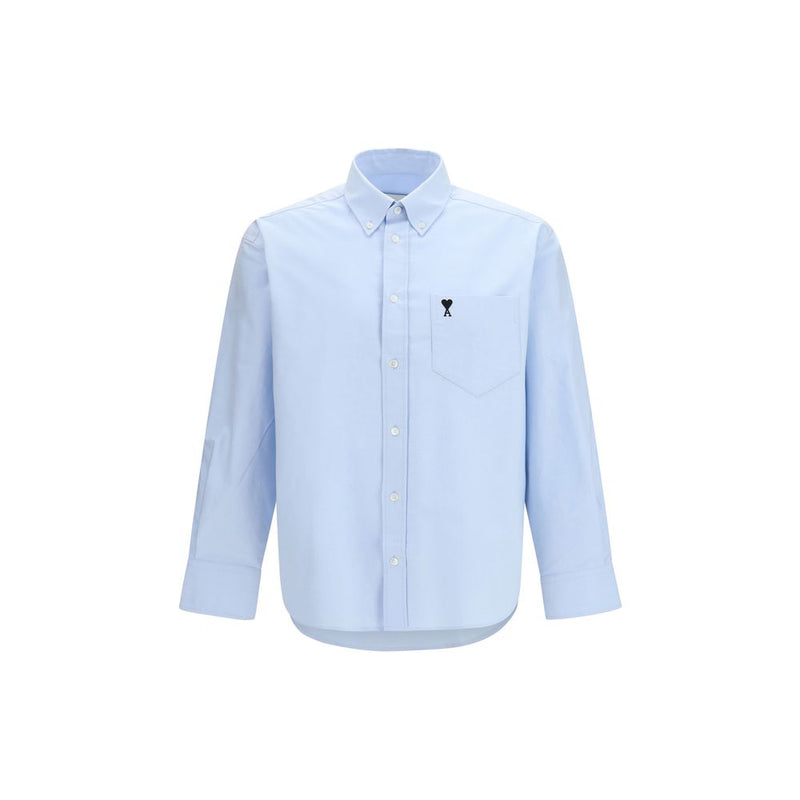 Ami Paris Blue Cotton Shirt