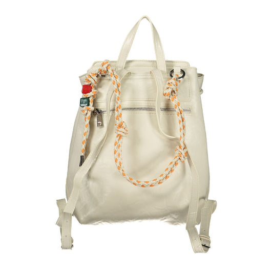 Desigual Ecru Polyurethane Women Backpack