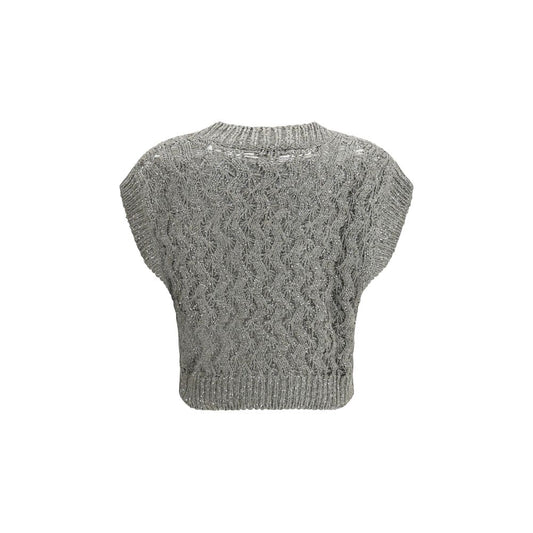 Brunello Cucinelli Bicolor Silk Sweatshirt