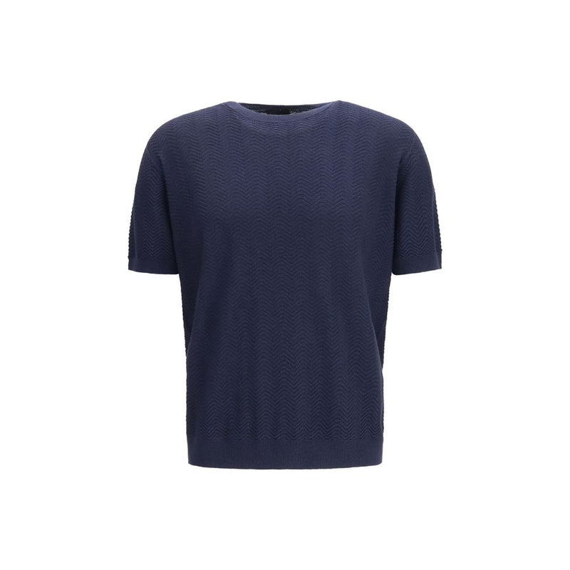 Giorgio Armani Blue Silk Sweatshirt