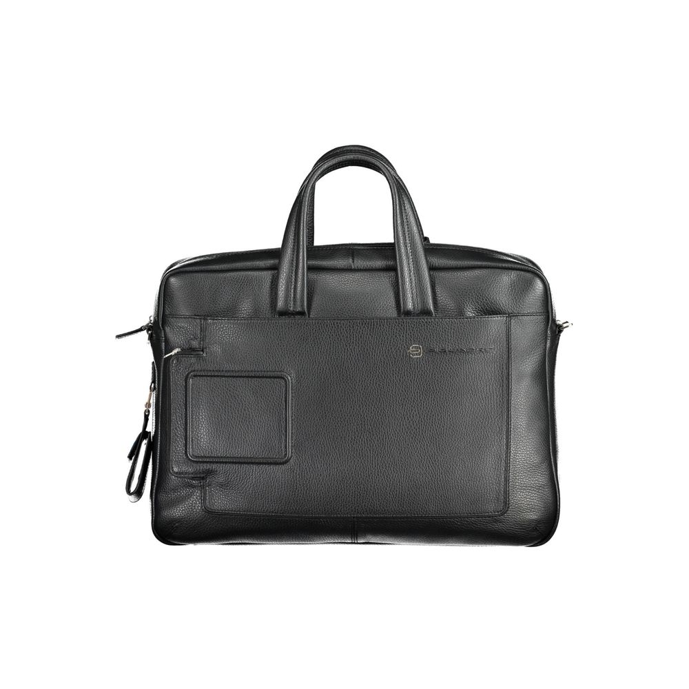 Piquadro Black Leather Men Briefcase