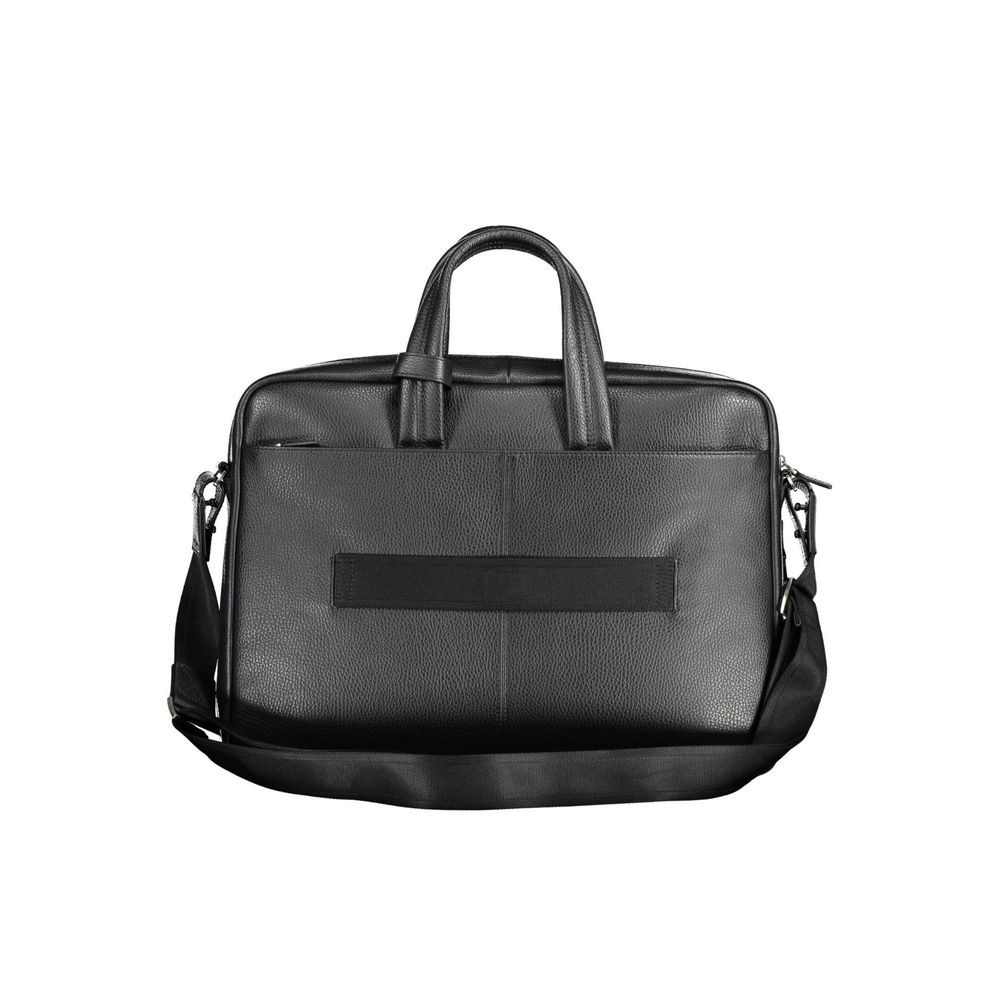 Piquadro Black Leather Men Briefcase