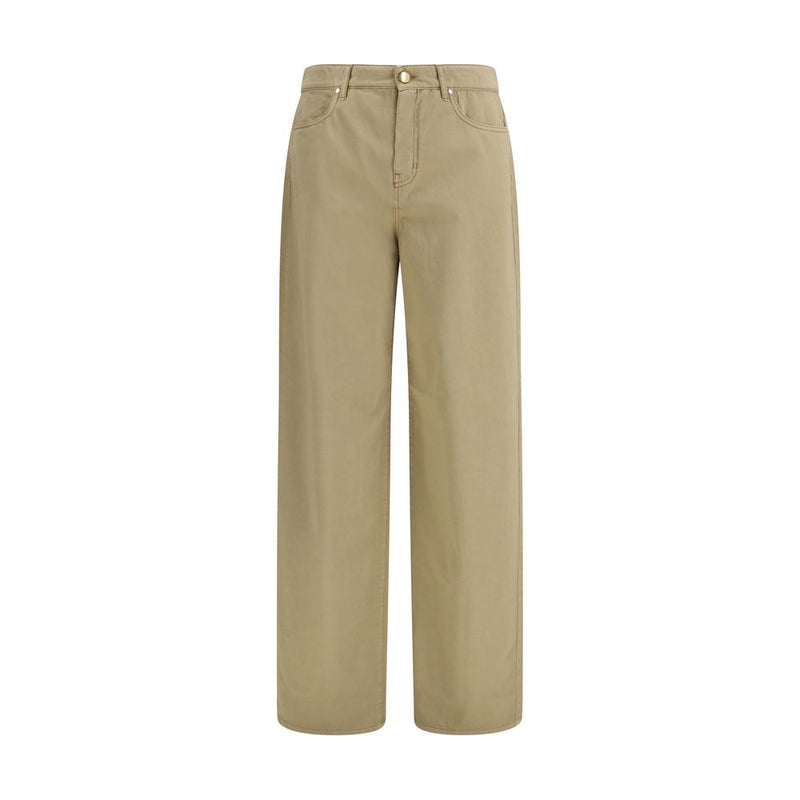 Max Mara Beige Cotton Casual Pants