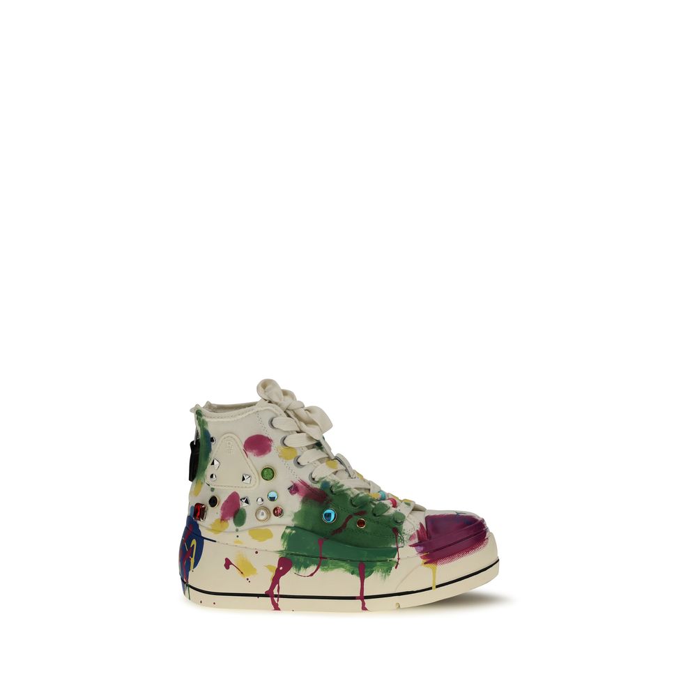 R13 Multicolor Cotton High Top Sneakers