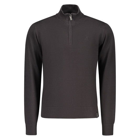 U.S. Grand Black Cotton Men Sweater