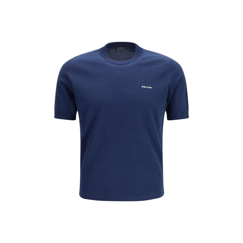 Prada Blue Cotton T-Shirt