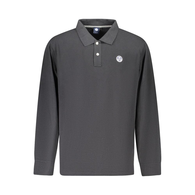 North Sails Black Cotton Men Polo Shirt