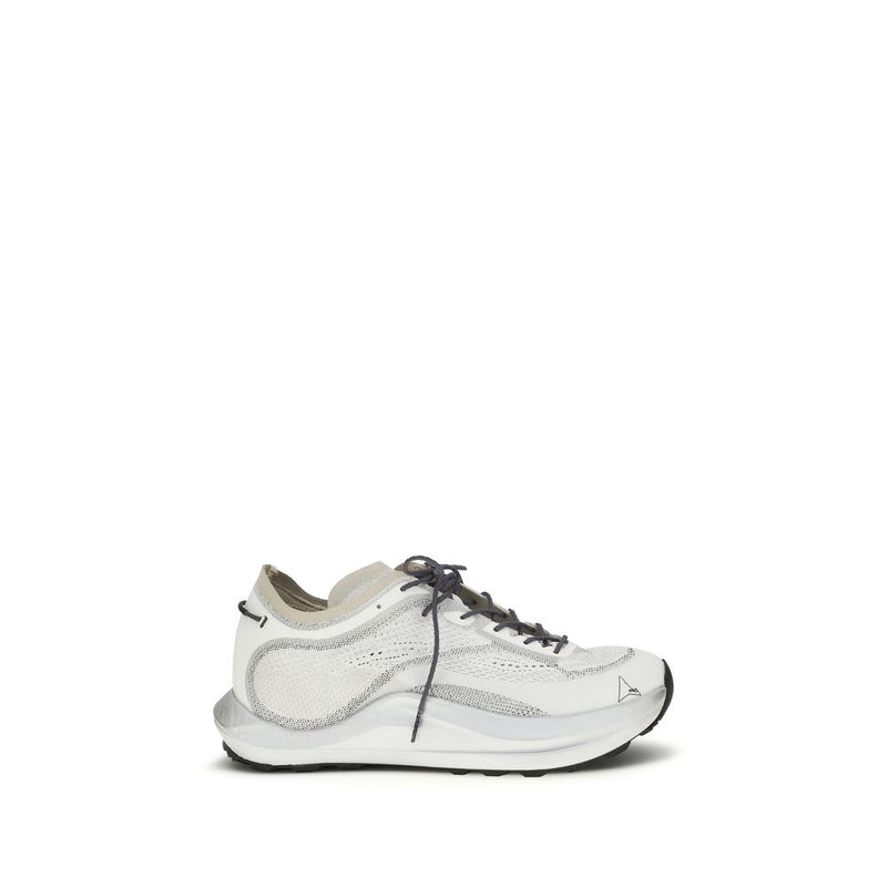 ROA White Fabric Athletic Sneakers