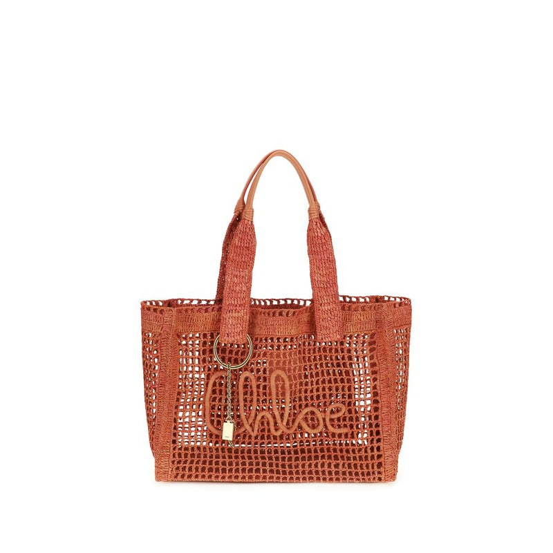 Chloé Multicolor Raffia Shoulder Bag