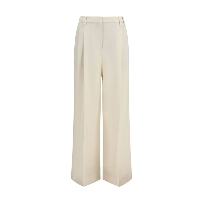 Brunello Cucinelli Beige Viscose Casual Pants
