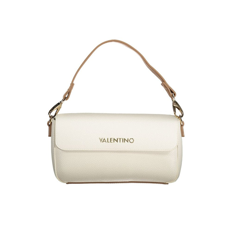 Mario Valentino White Polyurethane Woman Bag with Removable Strap and Internal Pocket