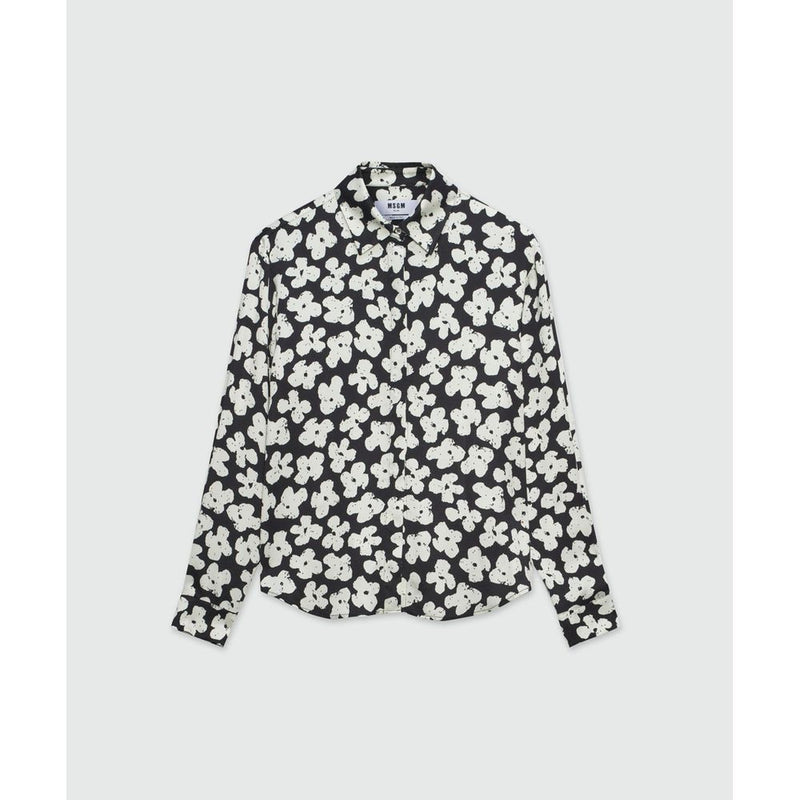 MSGM Black Viscose Blouse