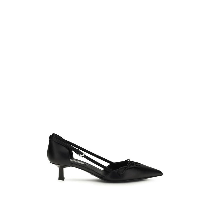 Prada Black Goatskin High Heel Pumps