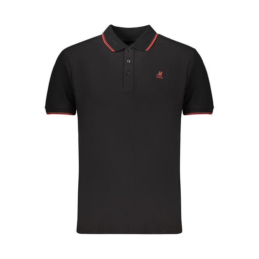 U.S. Grand Polo Black Cotton Men Polo