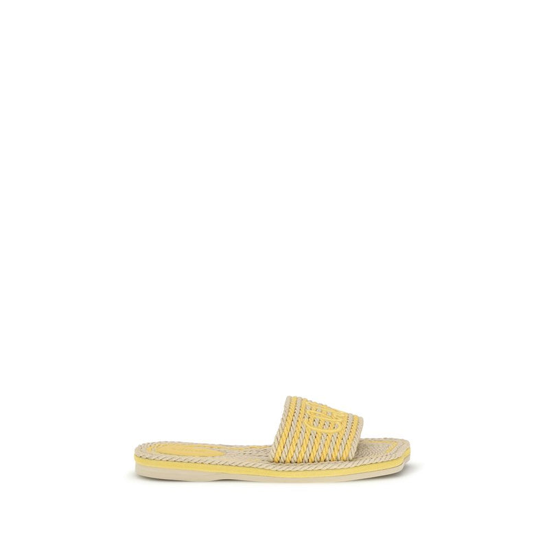 Chloé Beige Raffia Sandals