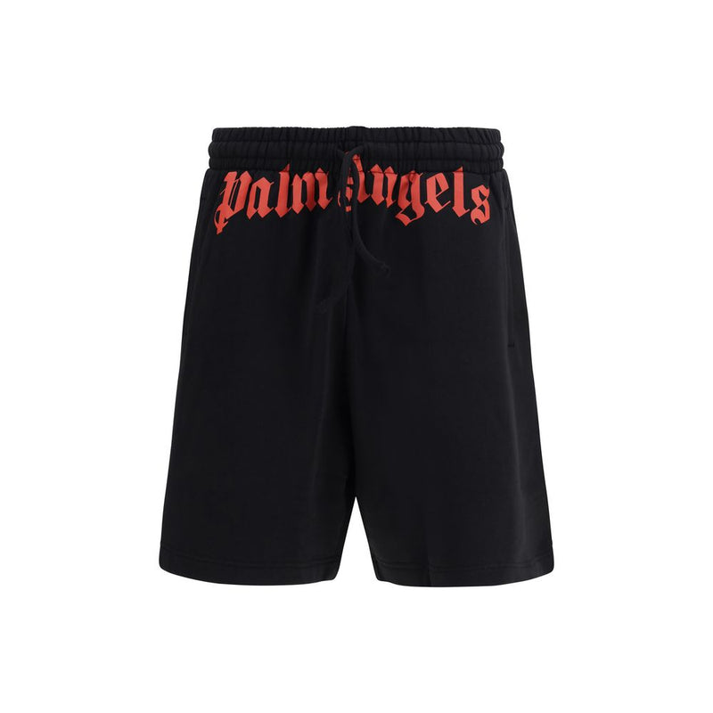 Palm Angels Black Cotton Bermuda Shorts