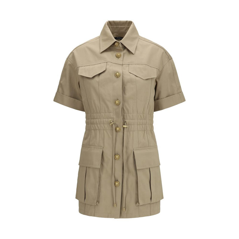 Balmain Beige Cotton Casual Dress