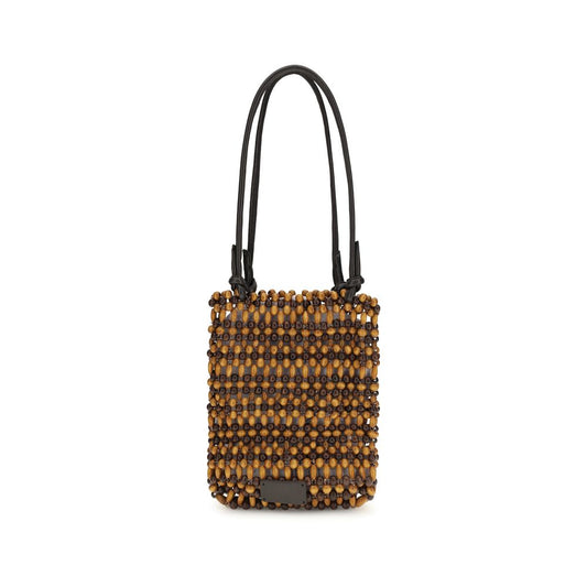 Staud Brown Wood Shoulder Bag