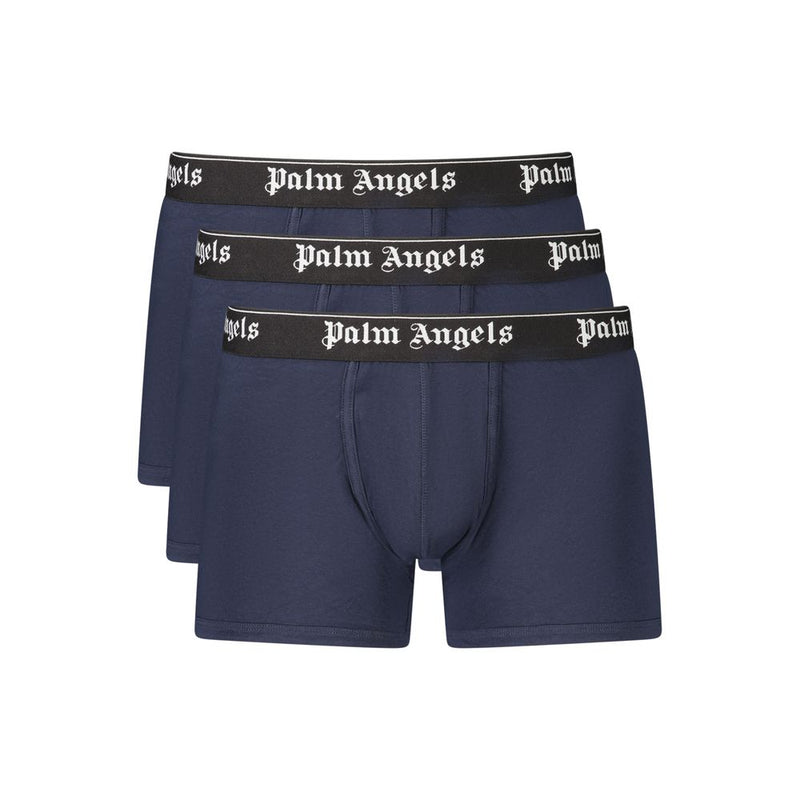 Palm Angels Blue Cotton Men's Boxer