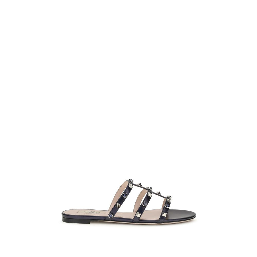 Valentino Garavani Blue Napa Leather / Calf Bos Taurus Sandals