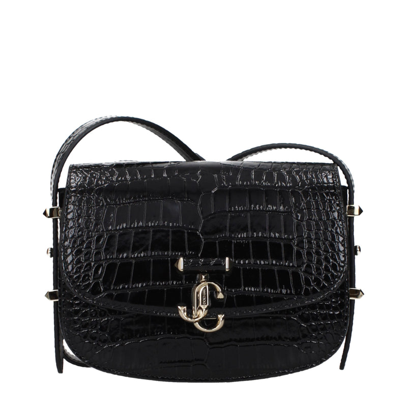 Jimmy Choo Black Leather Crossbody Bag