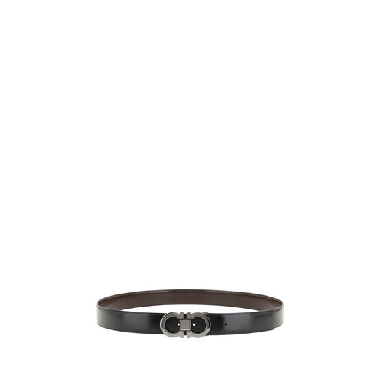 Ferragamo Black Calf Leather Bos Taurus Belt