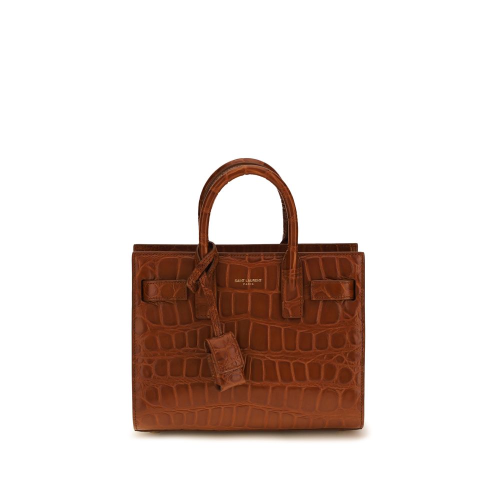 Saint Laurent Brown Calf Leather Bos Taurus Shoulder Bag