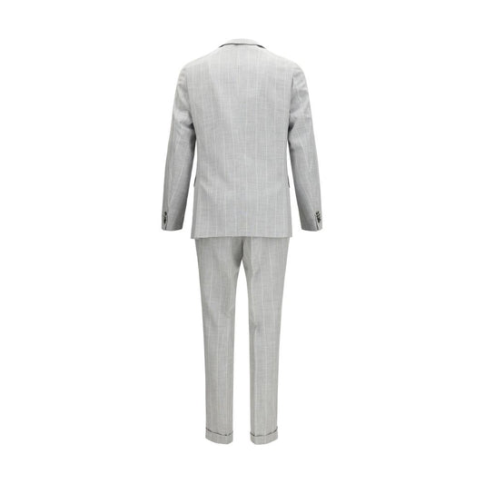 Hugo Boss Black Gray Cotton Two-Piece Suit