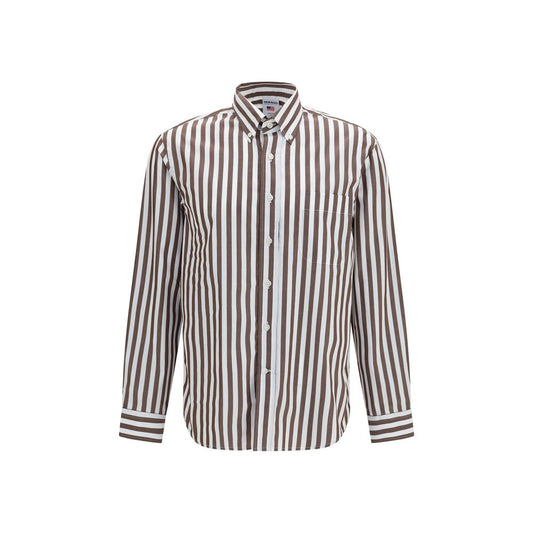 Sebago Brown Cotton Pattern Shirt