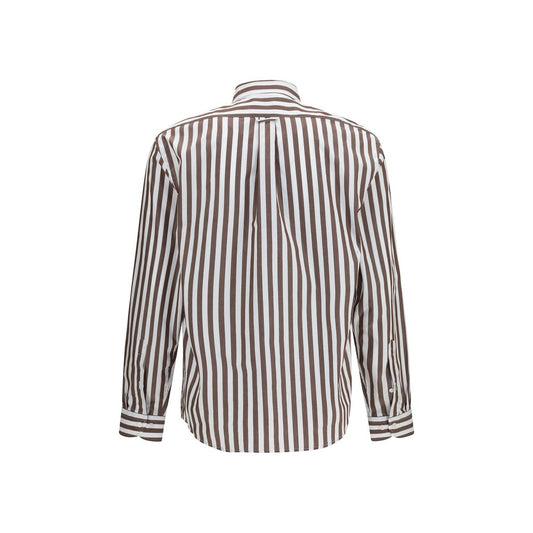 Sebago Brown Cotton Pattern Shirt