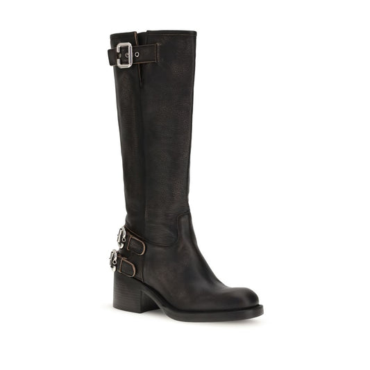 Chloé Black Calf Leather Bos Taurus Ankle Boots