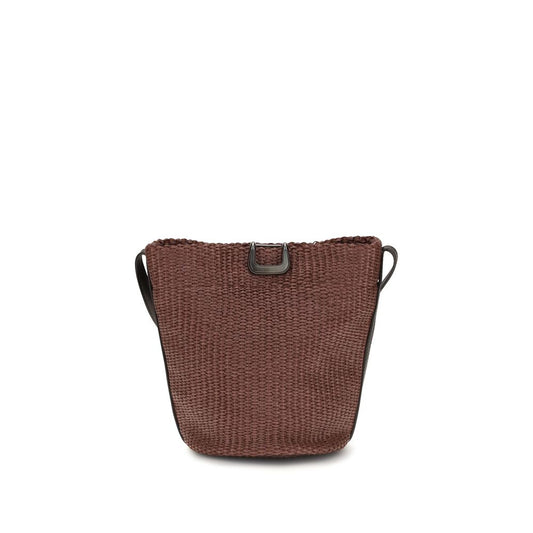 Brunello Cucinelli Bordeaux Cotton Backet Bag