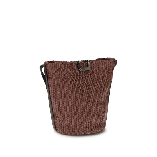 Brunello Cucinelli Bordeaux Cotton Backet Bag
