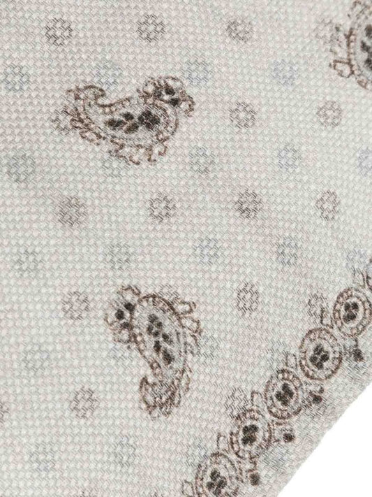 Brunello Cucinelli Multicolor Linen Pocket Square